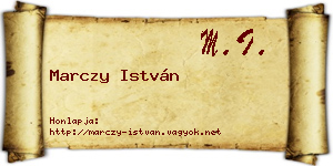 Marczy István névjegykártya