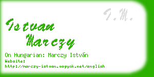 istvan marczy business card